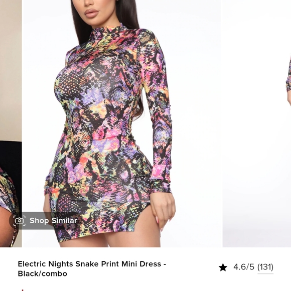 Fashion Nova Electric Nights Snake Print Mini Dress - Picture 3 of 8